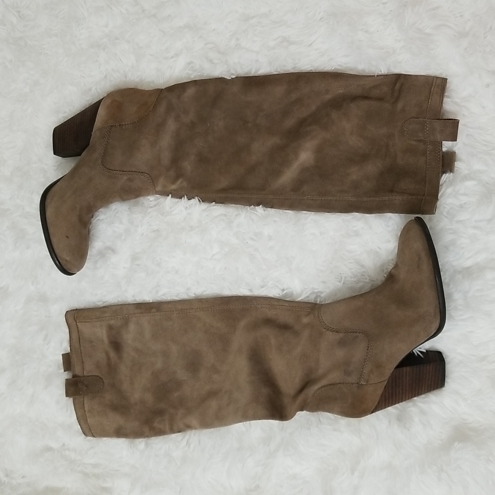 Vince Camuto Suede Taupe Knee High Boots